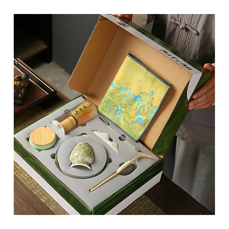 ASMARA 9-piece matcha starter kit in gift box